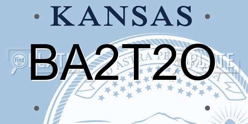 BA2T2O Kansas License Plate
