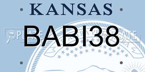 BABI38 Kansas License Plate