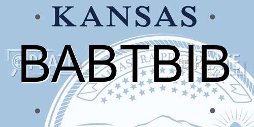 BABTBIB Kansas License Plate