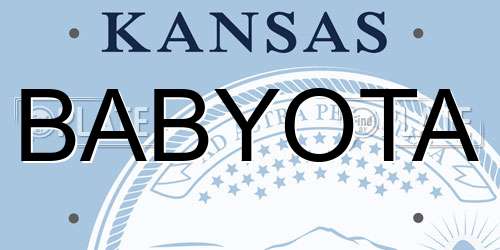BABYOTA Kansas License Plate