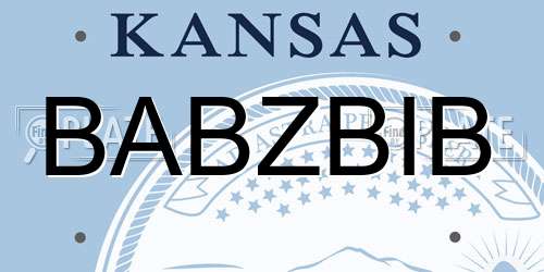 BABZBIB Kansas License Plate