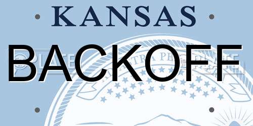 BACKOFF Kansas License Plate