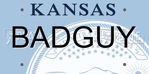 BADGUY Kansas License Plate