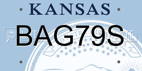 BAG79S Kansas License Plate
