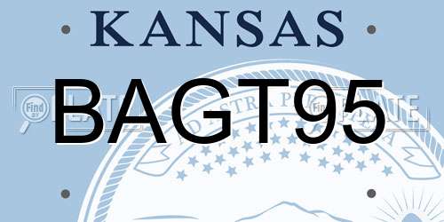 BAGT95 Kansas License Plate