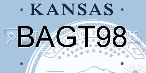BAGT98 Kansas License Plate
