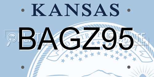BAGZ95 Kansas License Plate