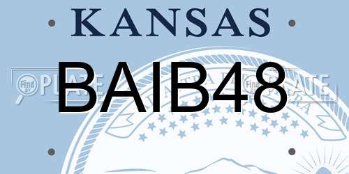 BAIB48 Kansas License Plate