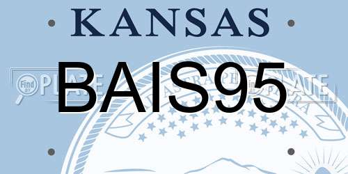 BAIS95 Kansas License Plate