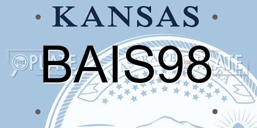 BAIS98 Kansas License Plate