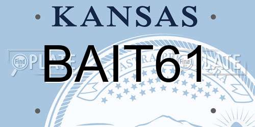 BAIT61 Kansas License Plate