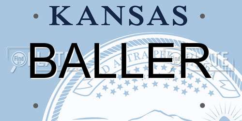 BALLER Kansas License Plate