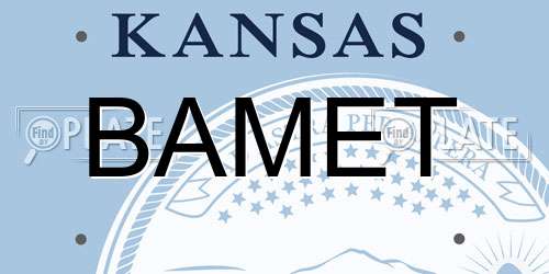 BAMET Kansas License Plate