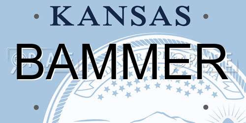BAMMER Kansas License Plate