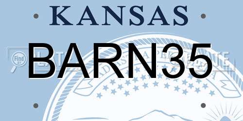 BARN35 Kansas License Plate