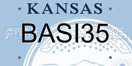 BASI35 Kansas License Plate
