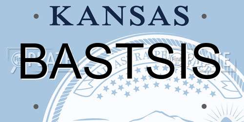 BASTSIS Kansas License Plate