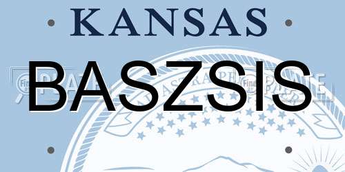 BASZSIS Kansas License Plate