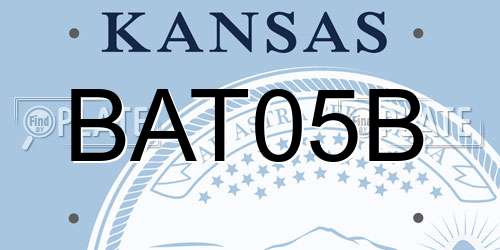 BAT05B Kansas License Plate