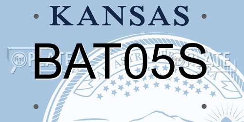 BAT05S Kansas License Plate