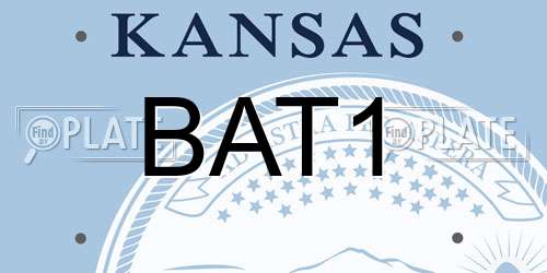 BAT1 Kansas License Plate
