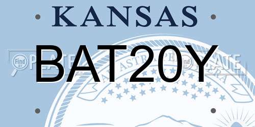 BAT20Y Kansas License Plate