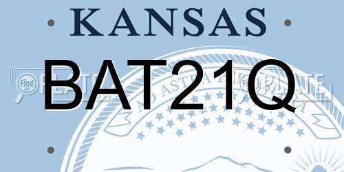 BAT21Q Kansas License Plate