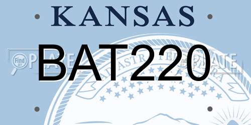 BAT220 Kansas License Plate