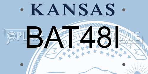 BAT48I Kansas License Plate