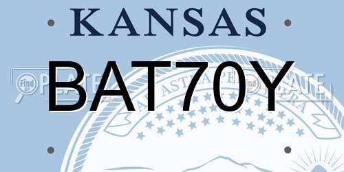 BAT70Y Kansas License Plate