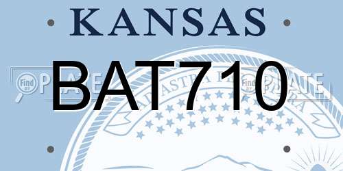 BAT710 Kansas License Plate