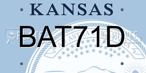 BAT71D Kansas License Plate