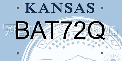 BAT72Q Kansas License Plate
