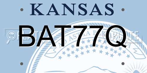BAT77Q Kansas License Plate