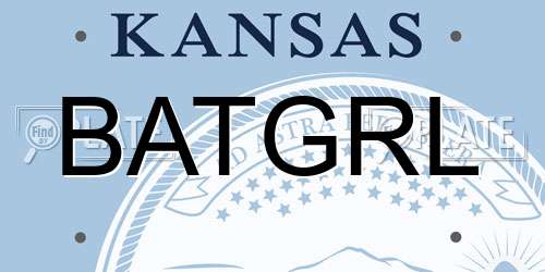 BATGRL Kansas License Plate