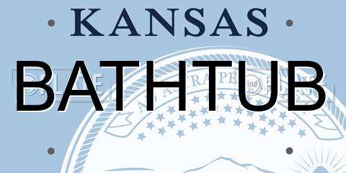 BATHTUB Kansas License Plate