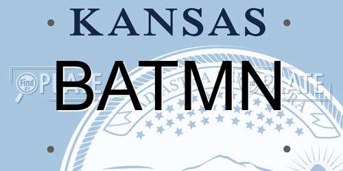 BATMN Kansas License Plate
