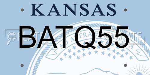 BATQ55 Kansas License Plate