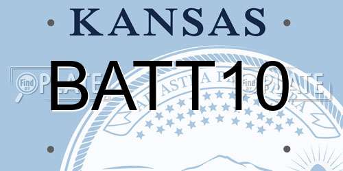 BATT10 Kansas License Plate