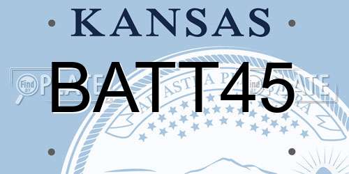 BATT45 Kansas License Plate