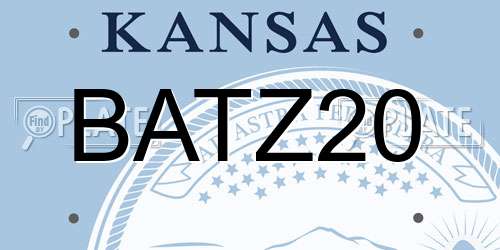 BATZ20 Kansas License Plate