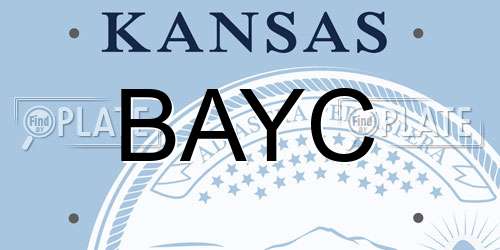 BAYC Kansas License Plate