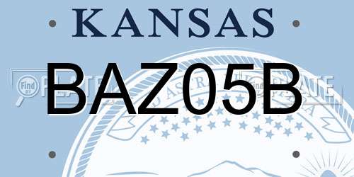 BAZ05B Kansas License Plate