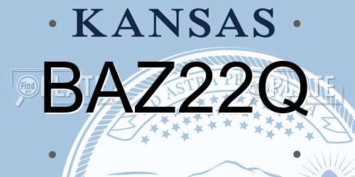 BAZ22Q Kansas License Plate