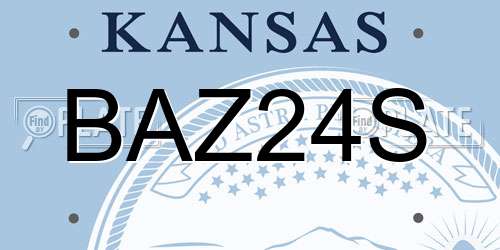 BAZ24S Kansas License Plate