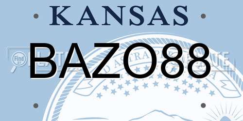 BAZO88 Kansas License Plate