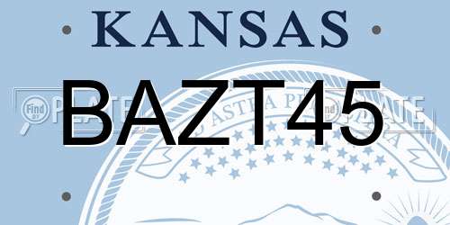 BAZT45 Kansas License Plate