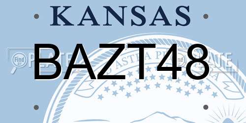 BAZT48 Kansas License Plate