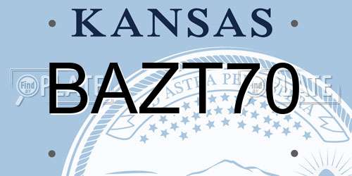 BAZT70 Kansas License Plate