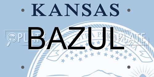 BAZUL Kansas License Plate